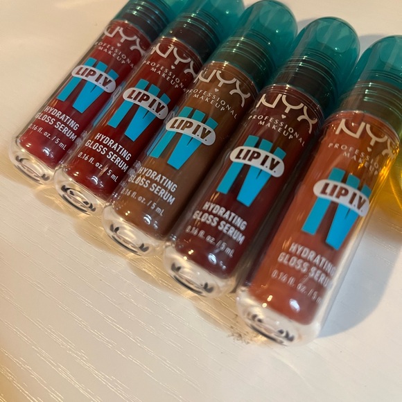 NYX Lip I.V. Hydrating Gloss Serum Set of 5 all NWT and Sealed - Picture 3 of 8